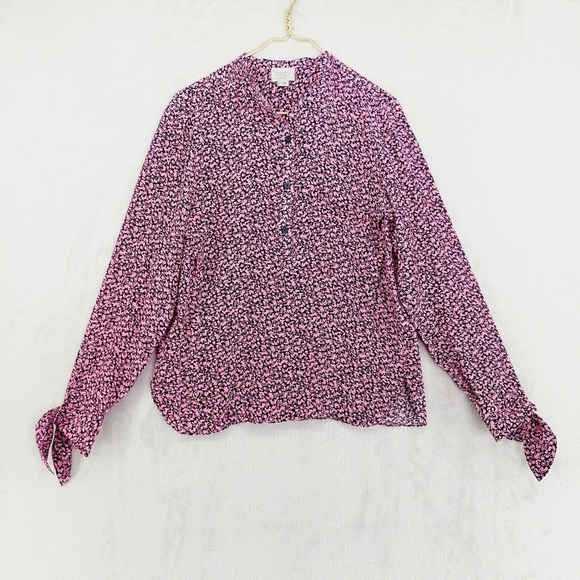 Jason Wu GREY Pink Floral Silk Designer Bblouse P934 - Picture 1 of 8